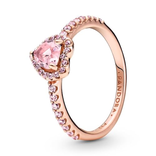 PANDORA Sparkling Elevated Heart Ring 188421C04-48 von PANDORA