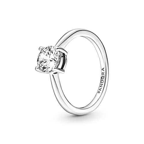 PANDORA Sparkling Solitaire Ring Sterling Silver with Clear Cubic Zirconia von PANDORA