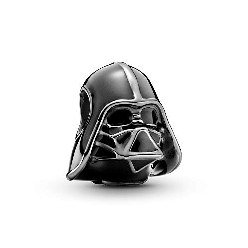 PANDORA Star Wars Darth Vader Charm in Silber-Schwarz und Sterling-Silber oxidiert aus der Star Wars x Collection von PANDORA