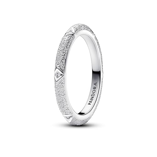 PANDORA ME Struktur & Steine Ring aus Sterling Silber mit Zirkonia Steinen, Größe: 52, 193322C01-52 von PANDORA