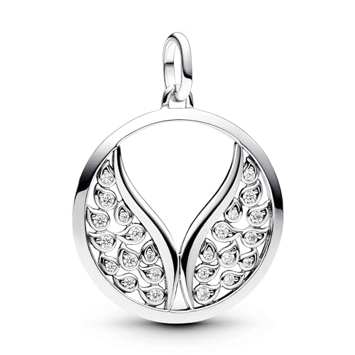 PANDORA ME Flügel Oversized Medaillon-Charm aus Sterling Silber mit Zirkonia, Kompatibel ME und Moments Armbändern, 793371C01 PANDORA ME Flügel Oversized Medaillon-Charm aus Sterling Silber mit Zirkonia, Kompatibel ME und Moments Armbändern, 793371C01 von PANDORA