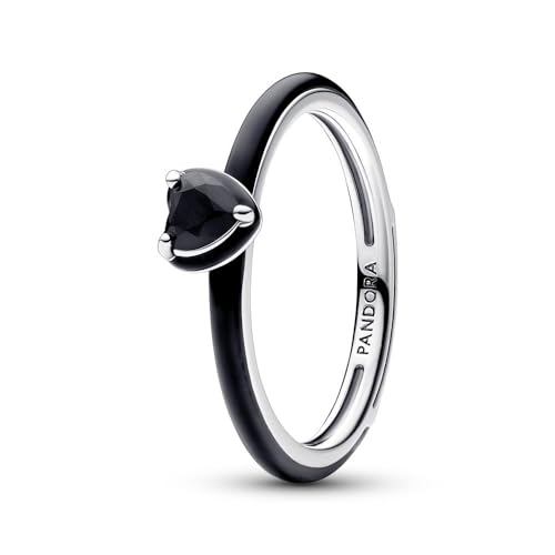 PANDORA Sterling silver Enamel Man-made crystal Black 193088C01-48 von PANDORA