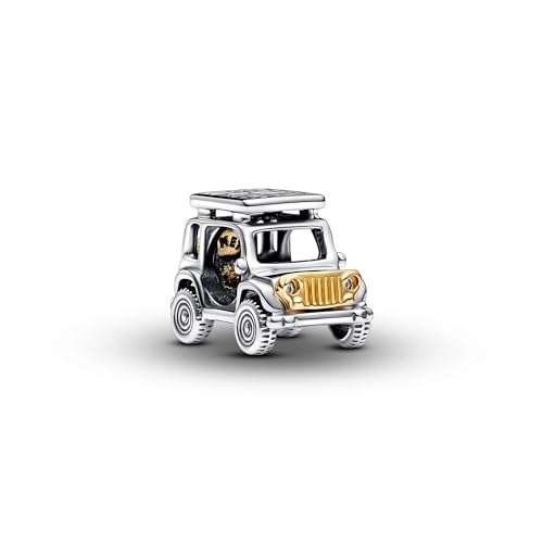 PANDORA Moments Bicolor Abenteuerauto Charm aus Sterling Silber mit vergoldeter Metalllegierung und Zirkonia, Kompatibel Moments Armbändern,763330C01 PANDORA Moments Bicolor Abenteuerauto Charm aus Sterling Silber mit vergoldeter Metalllegierung und Zirkonia, Kompatibel Moments Armbändern,763330C01 von PANDORA