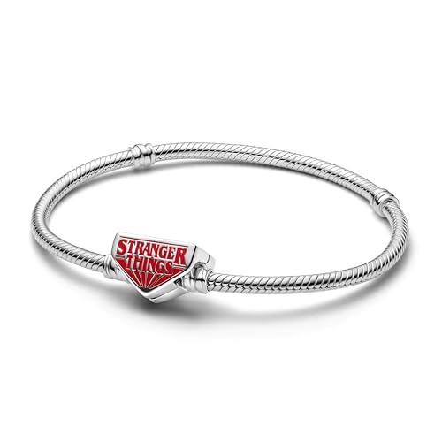PANDORA Stranger Things Friends Don’t Lie Armband aus Sterling Silber mit Metallperlen, Größe: 19 cm, 593579C01-19 von PANDORA