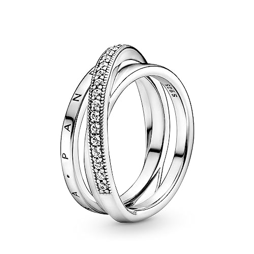 PANDORA logo Shine ring with clear cubic zirconia von PANDORA