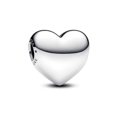 PANDORA Moments Be Love Gravierbares großes Herz Charm aus Sterling Silber, Kompatibel Moments Armbänder, 793440C00 von PANDORA