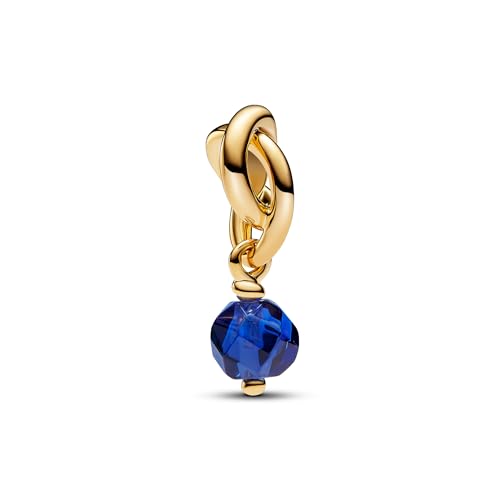 PANDORA Moments Facettierter wasserblauer Ewigkeitskreis Charm-Anhänger aus Sterling Silber mit vergoldeter Metalllegierung und Kristall, Kompatibel Moments Armbänder, 763462C09 PANDORA Moments Facettierter wasserblauer Ewigkeitskreis Charm-Anhänger aus Sterling Silber mit vergoldeter Metalllegierung und Kristall, Kompatibel Moments Armbänder, 763462C09 von PANDORA
