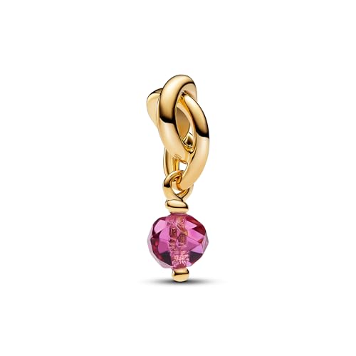 PANDORA Moments Facettierter rosafarbener Ewigkeitskreis Charm-Anhänger aus Sterling Silber mit vergoldeter Metalllegierung und Kristall, Kompatibel Moments Armbänder, 763462C10 PANDORA Moments Facettierter rosafarbener Ewigkeitskreis Charm-Anhänger aus Sterling Silber mit vergoldeter Metalllegierung und Kristall, Kompatibel Moments Armbänder, 763462C10 von PANDORA