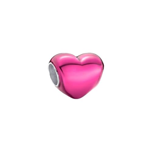 PANDORA Moments Metallic Rosafarbenes Herz Charm aus Sterling Silber, Kompatibel Moments Armbänder, 793337C03 PANDORA Moments Metallic Rosafarbenes Herz Charm aus Sterling Silber, Kompatibel Moments Armbänder, 793337C03 von PANDORA