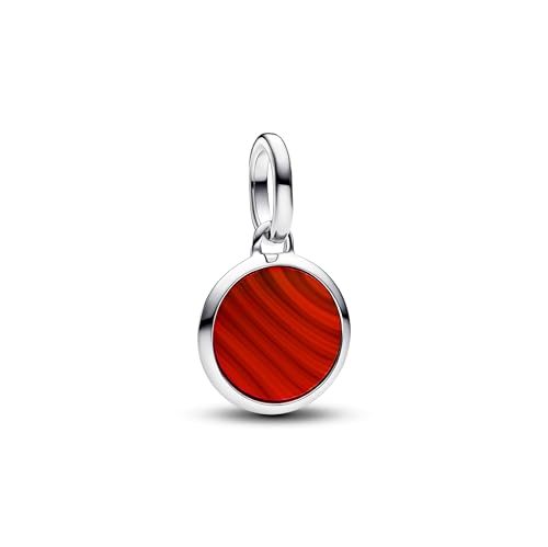 PANDORA ME Gravierbares Rotes Murano-Glas Mini-Medaillon-Charm aus Sterling Silber mit künstlichem Türkis, Kompatibel ME und Moments Armbänder, 793389C01 PANDORA ME Gravierbares Rotes Murano-Glas Mini-Medaillon-Charm aus Sterling Silber mit künstlichem Türkis, Kompatibel ME und Moments Armbänder, 793389C01 von PANDORA