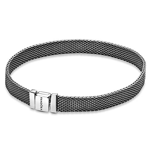 Pandora Reflexions Mesh-Armband in Silber mit Sterling-Silber oxidiert aus der Pandora Timeless Collection, 19cm von PANDORA