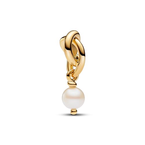 PANDORA Moments Behandelte Süßwasserzuchtperle Ewigkeitskreis Charm-Anhänger aus Sterling Silber mit vergoldeter Metalllegierung, Kompatibel Moments Armbänder, 763462C06 PANDORA Moments Behandelte Süßwasserzuchtperle Ewigkeitskreis Charm-Anhänger aus Sterling Silber mit vergoldeter Metalllegierung, Kompatibel Moments Armbänder, 763462C06 von PANDORA