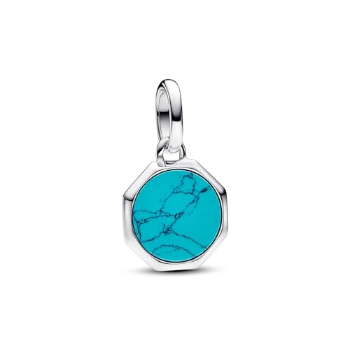 PANDORA ME Türkisfarbenes Gravierbares Mini-Medaillon-Charm aus Sterling Silber mit künstlichem Türkis, Kompatibel ME und Moments Armbänder, 793388C01 PANDORA ME Türkisfarbenes Gravierbares Mini-Medaillon-Charm aus Sterling Silber mit künstlichem Türkis, Kompatibel ME und Moments Armbänder, 793388C01 von PANDORA