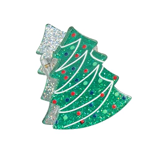 Glitzernde Weihnachts-Haarspange, Mistelzweig-Haarnadel, Weihnachtsmann-Klauen-Clip für Neujahr, Revers, Schmuck, Mistelzweig, Weihnachtsbaum, Weihnachten, Haarspangen für Mädchen von PANFHGFG
