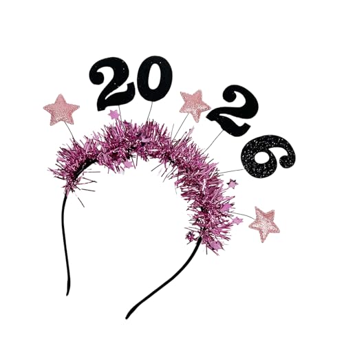 2026 Glitzer-Neujahrs-Stirnband mit Stern-Lametta-Dekor, Kopfbedeckung für Damen, Herren, Kinder, Urlaub, Party, Feier, Accessoire, Party-Kopfschmuck 2026 Glitzer-Neujahrs-Stirnband mit Stern-Lametta-Dekor, Kopfbedeckung für Damen, Herren, Kinder, Urlaub, Party, Feier, Accessoire, Party-Kopfschmuck von PANGBOER