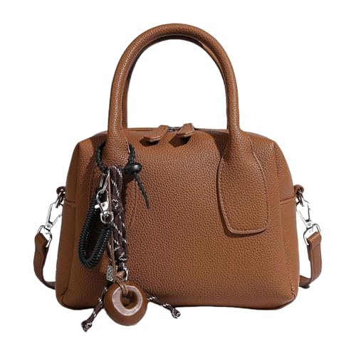 Damen-Umhängetasche aus PU-Leder, Tragegriff oben, modisch, zum Einkaufen, einfarbig, Kuriertasche, Pendeln, passend für Damen, PU-Leder, Umhängetasche mit Tragegriff oben von PANGBOER