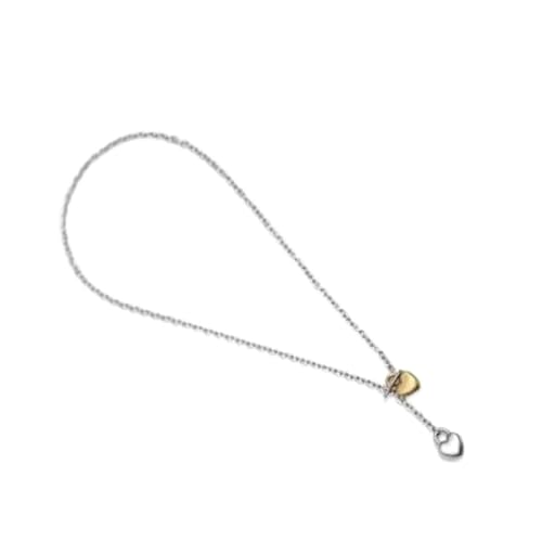Elegante Halskette mit doppeltem Herzverschluss, symbolisiert Liebe und Freundschaft, verstellbare Kette, Choker-Schmuck für Frauen, anlaufender Schmuck Elegante Halskette mit doppeltem Herzverschluss, symbolisiert Liebe und Freundschaft, verstellbare Kette, Choker-Schmuck für Frauen, anlaufender Schmuck von PANGBOER