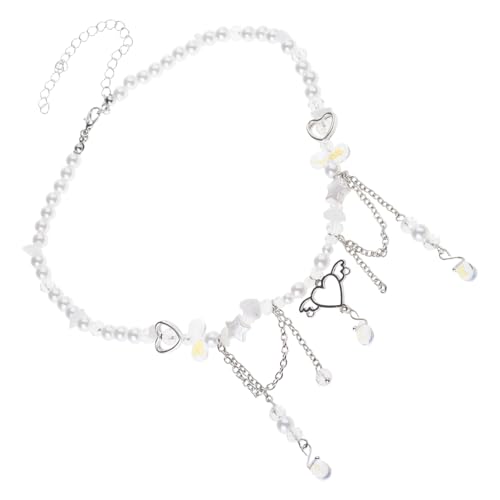 Elegante Herz-Quasten-Halskette aus stabiler Legierung für Mode-Liebhaber, die auf Partys und Verabredungen auffallen möchten von PANGBOER