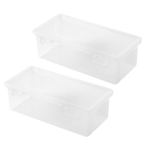 Federmäppchen mit hoher Kapazität, transparent, harte Bleistiftbox, Farb-Organizer für Marker, Pinsel, 19 x 9 x 6 cm von PANGBOER