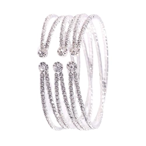 Modischer Armreif mit Strasssteinen, mehrlagig, für Hochzeit, Party, Schmuck Modischer Armreif mit Strasssteinen, mehrlagig, für Hochzeit, Party, Schmuck von PANGBOER