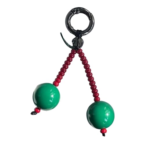 PANGBOER Kirschperlen, Ornament, Taschenzubehör, Ringanhänger, Handyband, bunte Perlen, künstlerischer Schmuck für Taschen von PANGBOER