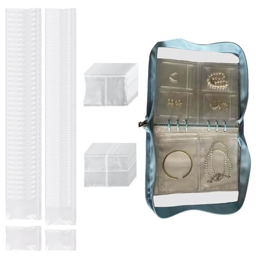 Schmuck-Organizer-Buch mit Tasche, dicke PVC-Tasche, für Halsketten, Ohrringe, Kartenhalter, Damen-Schmuck-Organizer von PANGBOER