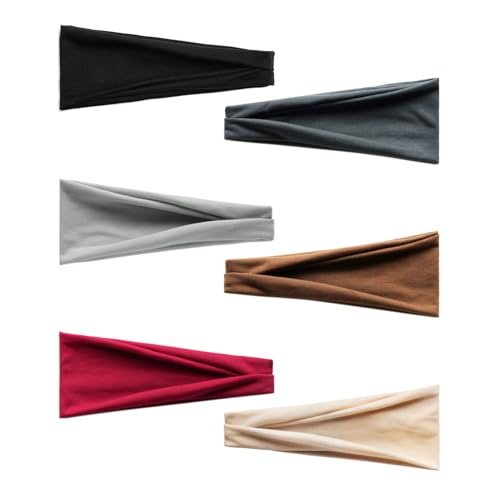 Stylische, breite Stirnbänder, einzigartig, mehrfarbig, süße Stile, Haarband für den täglichen Gebrauch, mehrfarbig, 6 Stück Stylische, breite Stirnbänder, einzigartig, mehrfarbig, süße Stile, Haarband für den täglichen Gebrauch, mehrfarbig, 6 Stück von PANGBOER
