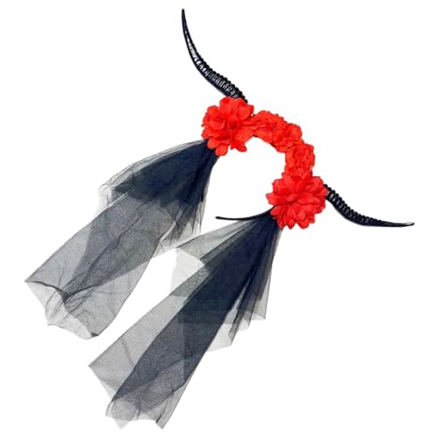 Teufelshornschleier-Stirnband für Partys, Bühnenauftritte Teufelshornschleier-Stirnband für Partys, Bühnenauftritte von PANGBOER