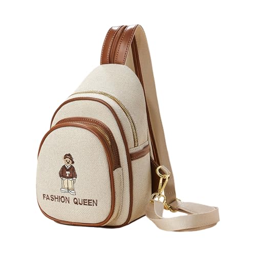 Trendige Unisex-Brusttasche, besticktes Bärenmuster, verschiedene Tragemöglichkeiten, Schultertasche, Crossbody-Tasche für Outdoor-Aktivitäten, modisch, lässig, Schultertasche Trendige Unisex-Brusttasche, besticktes Bärenmuster, verschiedene Tragemöglichkeiten, Schultertasche, Crossbody-Tasche für Outdoor-Aktivitäten, modisch, lässig, Schultertasche von PANGBOER