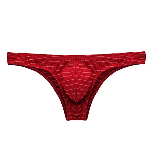 PANGF Herren Riemen Schwarz Herren Slips Casual Sport Brief Männer Strings Unterwäsche Männerunterwäsche Baumwolle Bequem Atmungsaktive unterwäsche Geschenk für Männer (Red, XL) von PANGF