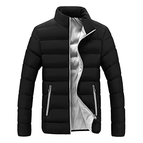 PANGF Herren Steppjacke Mit Kapuze, Extra Leichte Jacke Für Männer Mit Praktischen Taschen Warme Winterjacke Mit Wattierter Kapuze Wasserdicht Leichte Daunenjacke, Größe M - 5xl (01-Grau, 3XL) von PANGF