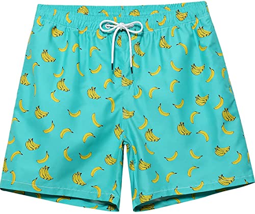 Dissolving Swim Trunks Prank Stuff Funny Shorts Gag Gifts for Brother Boyfriend Bachelor Beach Party in The Swimming Pool, Bananen-Cyan, M von PANGJU
