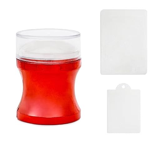 Transparenter Stempel mit Schaber, Gelee-Silikonstempel für französische Nägel, Maniküre-Kits, Kunststempelwerkzeug-Set von PANHDK
