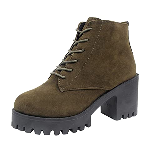 Damen Stiefel Mit Absatz Kurzschaft Frauen Stiefel Schuhe Stiefel Winter knöchelkurz Herbst Schnee Damenstiefel Chelsea Boots Stiefel High Heels Damenstiefel von PANNY