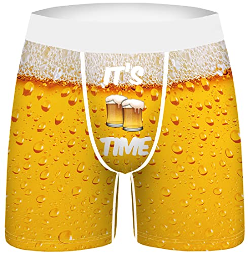 PANOZON Herren Boxershorts 1-Pack Weiche und Ideale Passform Unterwäsche von Weihnachten (Bier125,XL) von PANOZON