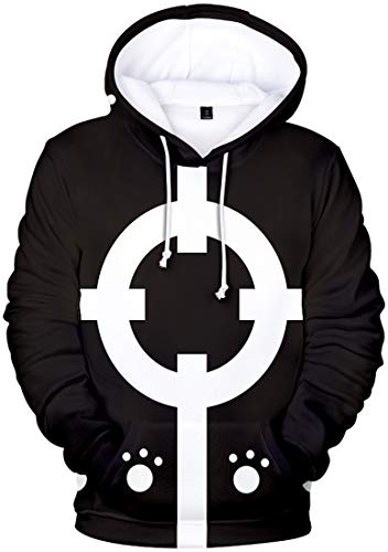 PANOZON Herren Gummimann Hoodie mit 3D Aufdruck janpanische Piraterie Anime Kapuzenpullover(OP1903,S) von PANOZON