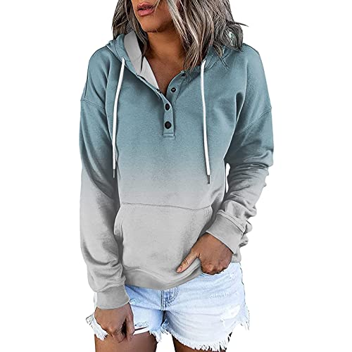 PANPANY Sweats für Frauen Sweatshirt Zip Oversized Pullover Damen Baumwolle Hooded Kordelzug Damen Sweatjacke Soft Oberteil Langarmshirt Jacket Hoodie Casual Rundhals Pullover von PANPANY