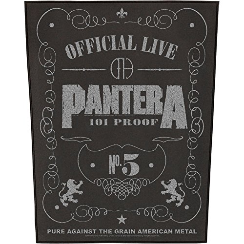 PANTERA Rückenaufnäher 101 Proof Band Logo Nue offiziell Schwarz One Size von PANTERA