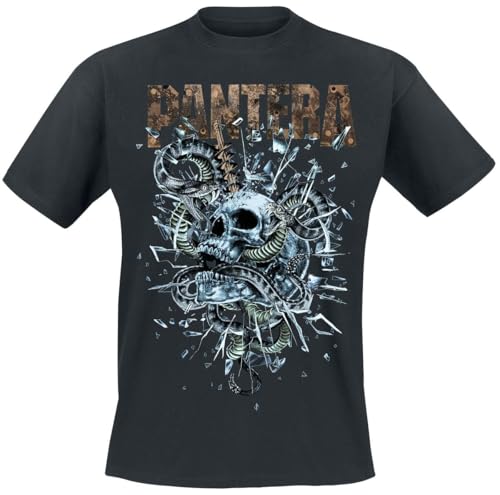 PANTERA Skull & Snakes Männer T-Shirt schwarz XL 100% Baumwolle Band-Merch, Bands von PANTERA