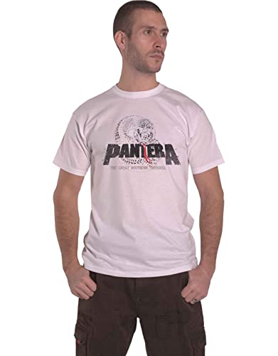 PANTERA T Shirt Southern trendkill Snake Band Logo Nue offiziell Herren Weiß von Pantera