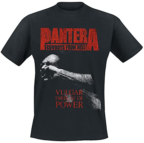 PANTERA Vulgar Display of Power Männer T-Shirt schwarz L 100% Baumwolle Band-Merch, Bands von PANTERA