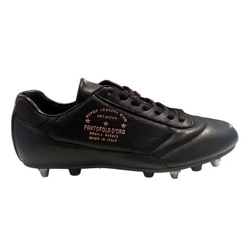 PANTOFOLA D’ORO 1886 Herren Classic Gymnastikschuh, Schwarz Schwarz Combi Sohle, 41.5 EU von PANTOFOLA D'ORO 1886