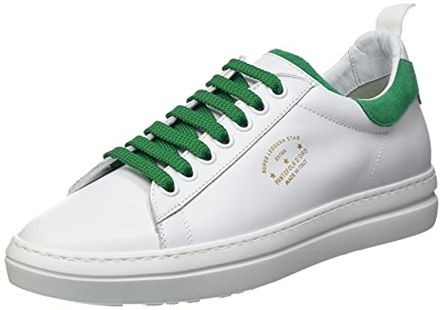 PANTOFOLA D’ORO 1886 Herren Court Classic Oxford-Schuh, Weiß Grün, 45 EU von PANTOFOLA D’ORO 1886