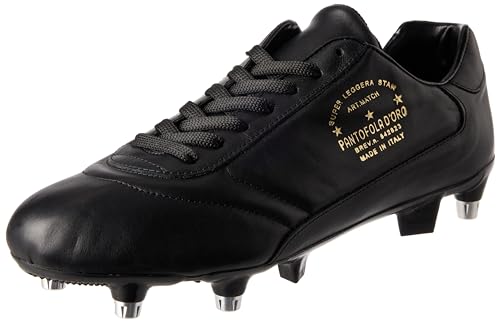 PANTOFOLA D’ORO 1886 Herren Klassisch Gymnastikschuh, Schwarze Sohle Mixed Black, 39 EU von PANTOFOLA D’ORO 1886