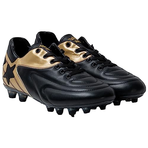 PANTOFOLA D’ORO 1886 Herren Lazzarini Stardust Fussballschuh, Schwarz Gold, 40.5 EU von PANTOFOLA D’ORO 1886