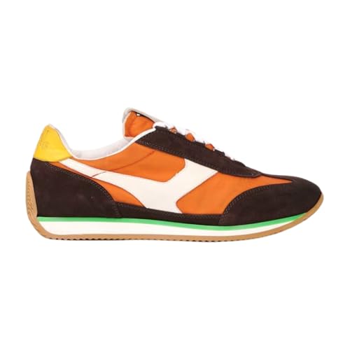 PANTOFOLA D’ORO 1886 Herren Trainer '74 Sneaker, Braun Orange Weiß Gelb, 42 EU von PANTOFOLA D’ORO 1886