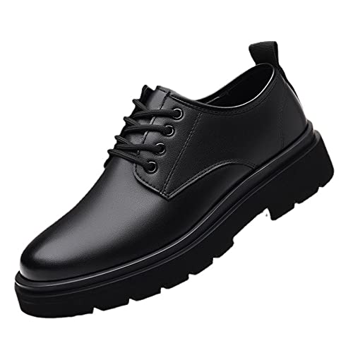 PANTZ Lederschuhe Herrenschuhe Herren Business Lederschuhe Herren Schwarz Lässig (Color : Noir, Size : 42 EU) von PANTZ