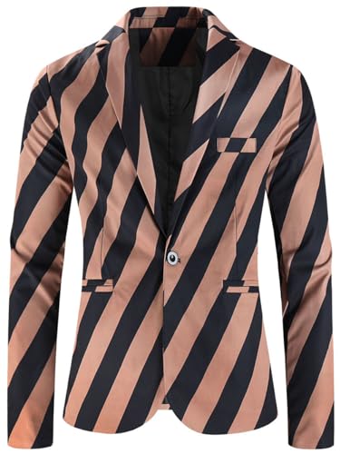 Blazer Herren Bankett Temperament Trend Longsleeve Anzug Herren Business Casual Komfortabel Anzug Jacke Männer Slim Fit Revers Mode Anzug Männer B-13 L von PANVER