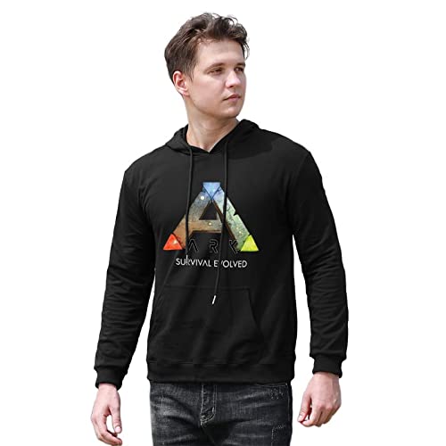 Men's Ark Survival Evolved Game Logo Poster Printed Pullover Hoodies Cotton Hoody Top Black M von PANZI