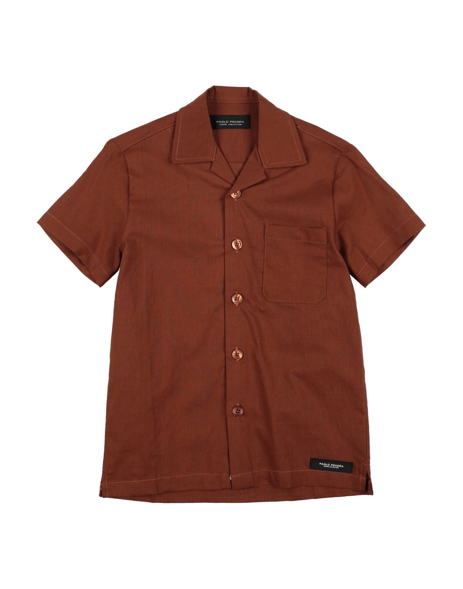 PAOLO PECORA Hemd Kinder Braun von PAOLO PECORA
